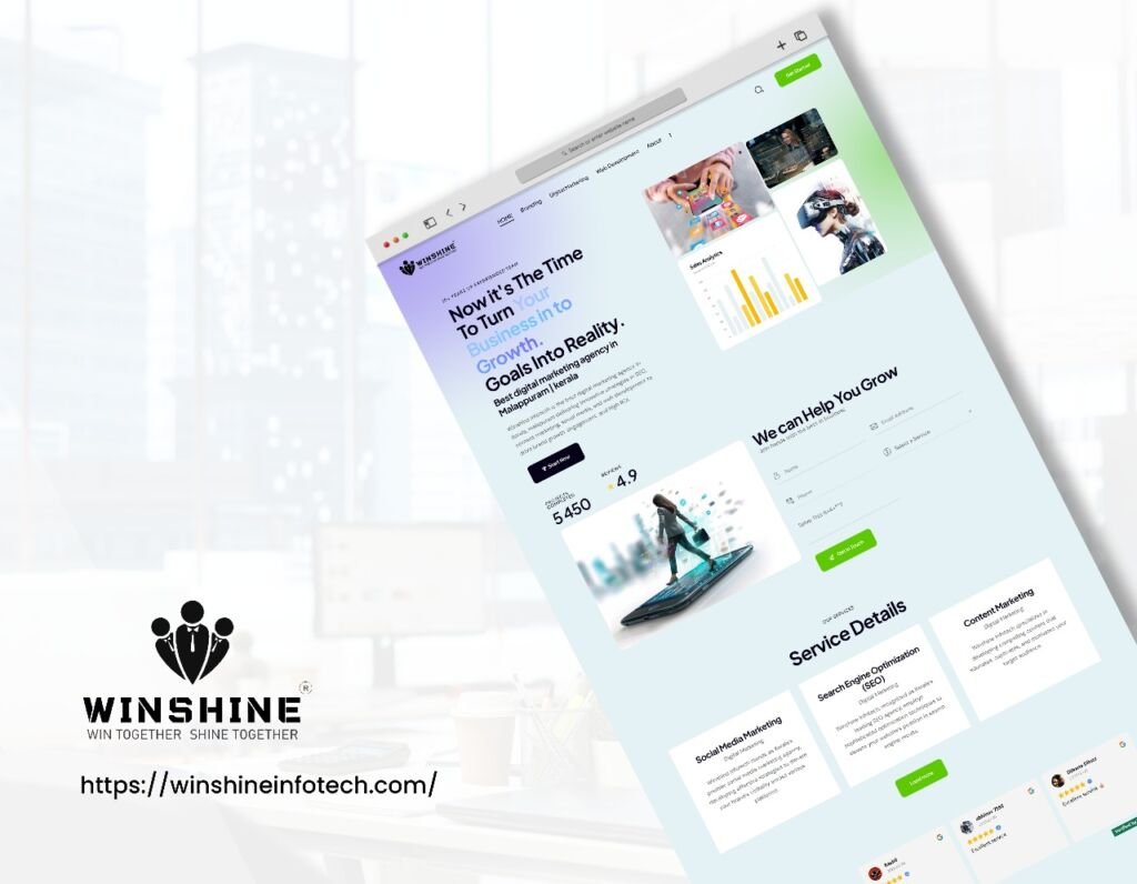 Creative web design project by the best website development company in Malappuram